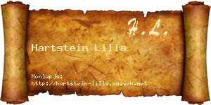 Hartstein Lilla névjegykártya